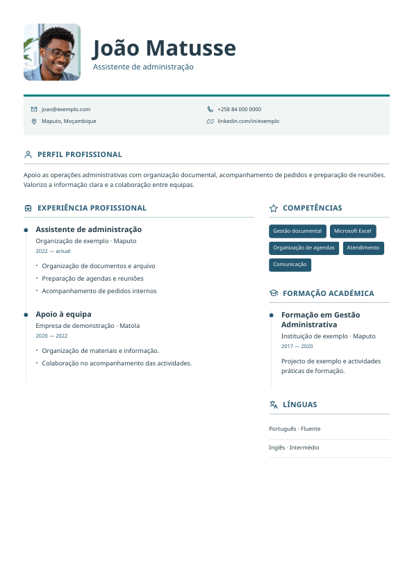 Exemplo Agenda · Percurso: Retrato lateral e percurso em linha do tempo.