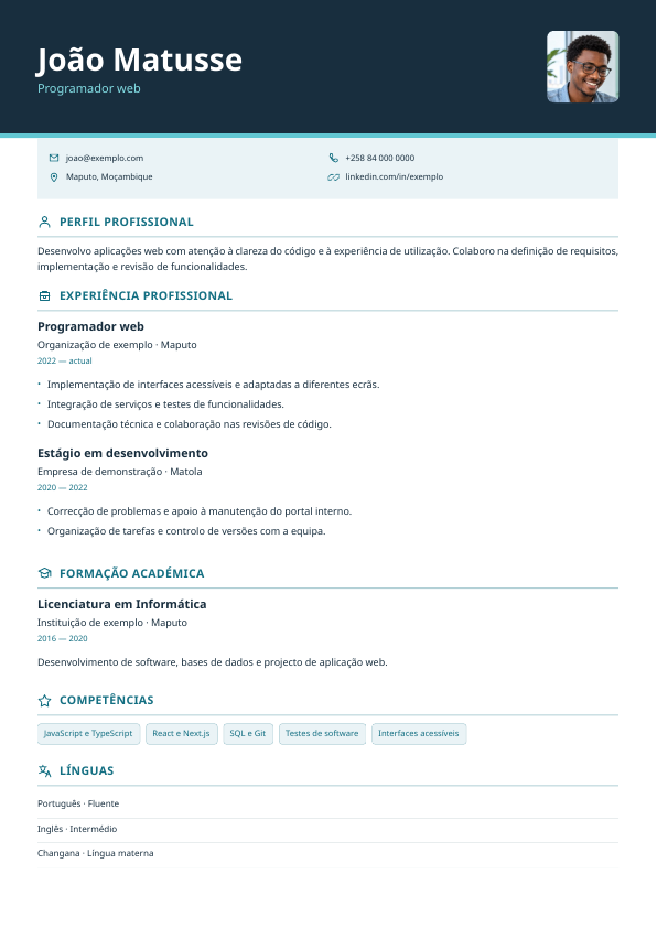 Exemplo Código: Uma coluna · Cabeçalho grafite · Destaques técnicos